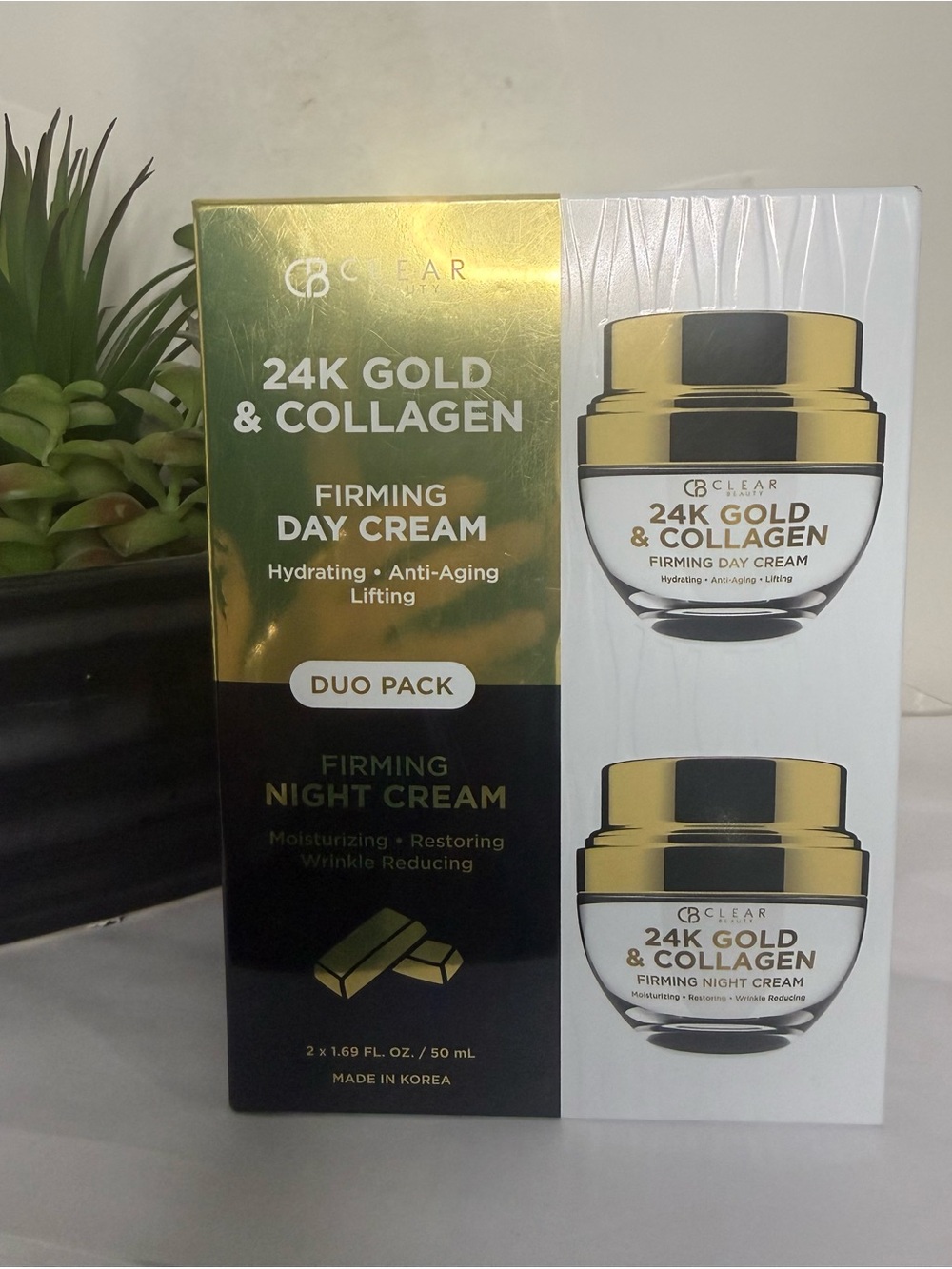 Skincare Duo Set 24K Gold & Collagen Day & Night Cream New Sealed